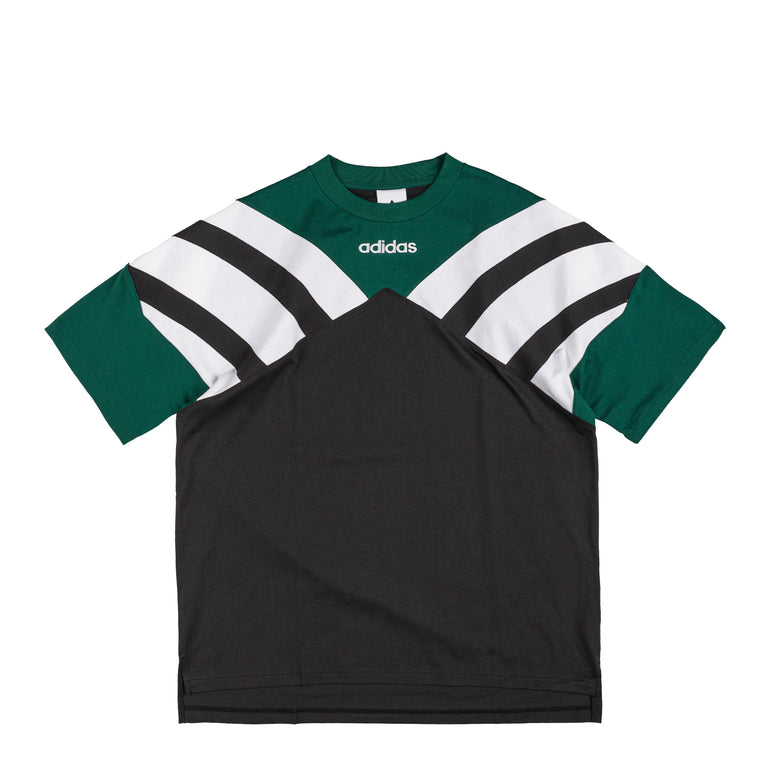 Adidas Archive Cutline Tee - S / Black / Collegiate Green