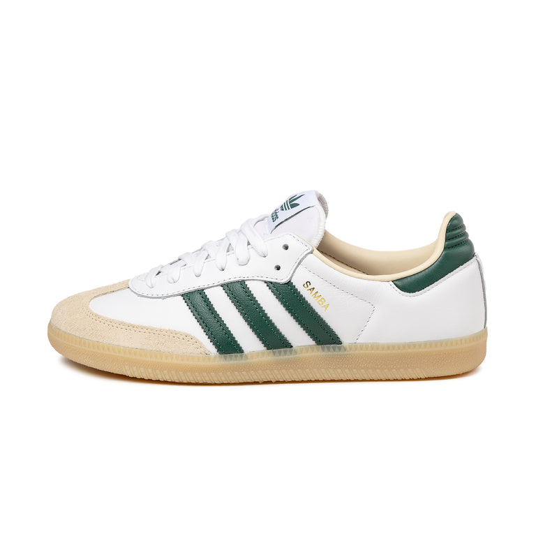 Adidas Samba OG - 40 2/3 / Cloud White / Collegiate Green / Gum