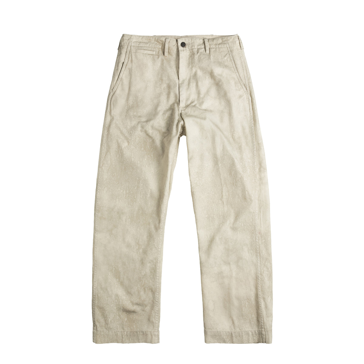 Beige 2 Pleats Chino Trousers by BEAMS PLUS on Sale