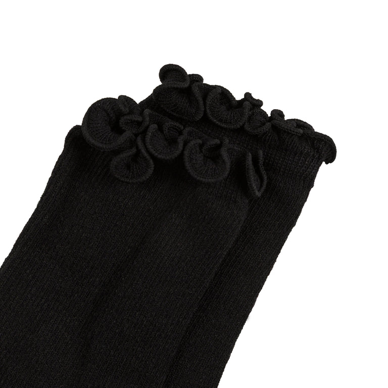 Ugg W Karsyn Lettuce Edge Sock (Black)