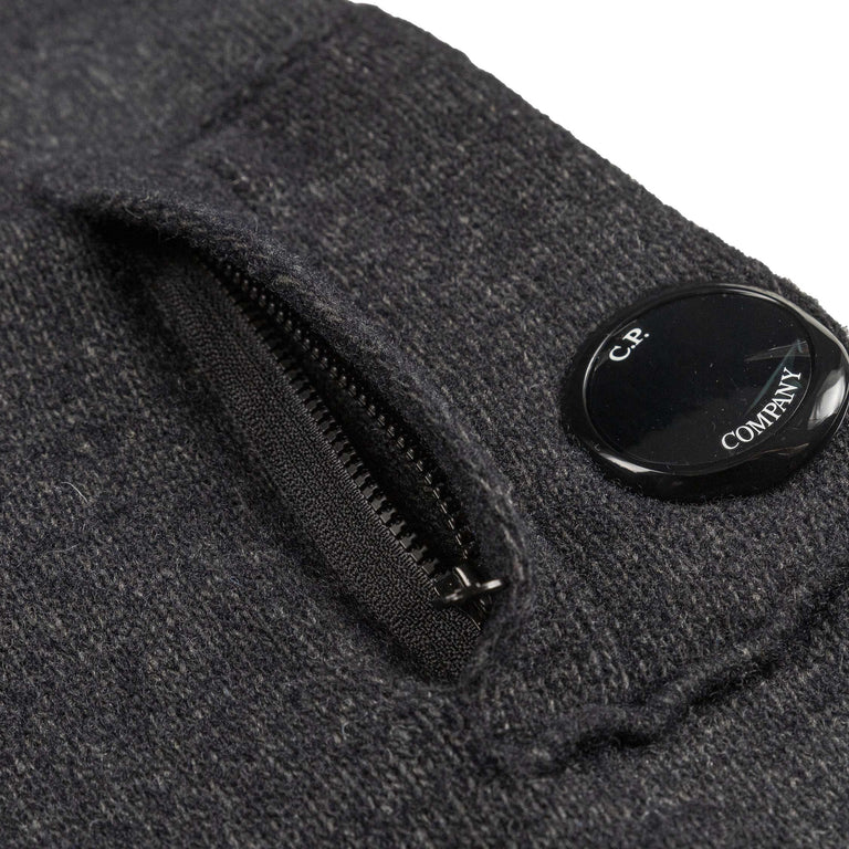 C.P. Company Knit Polo Half Zip Sweater (Dark Shadow)