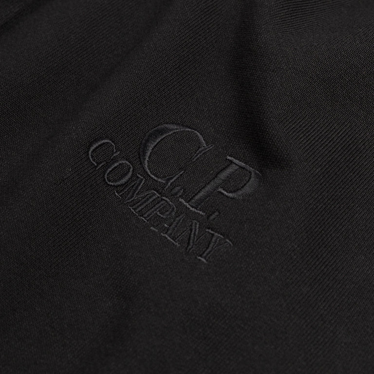 C.P. Company Diagonal Raised Fleece Sweat Jacket (Black)