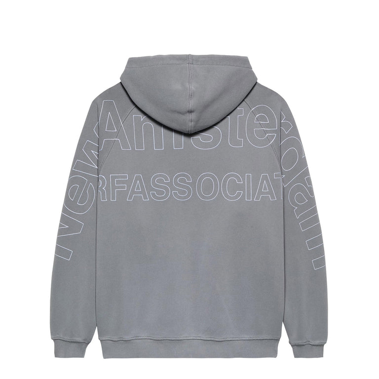 New Amsterdam Surf Association Logo Line Hoodie - XL / Snow Grey / White
