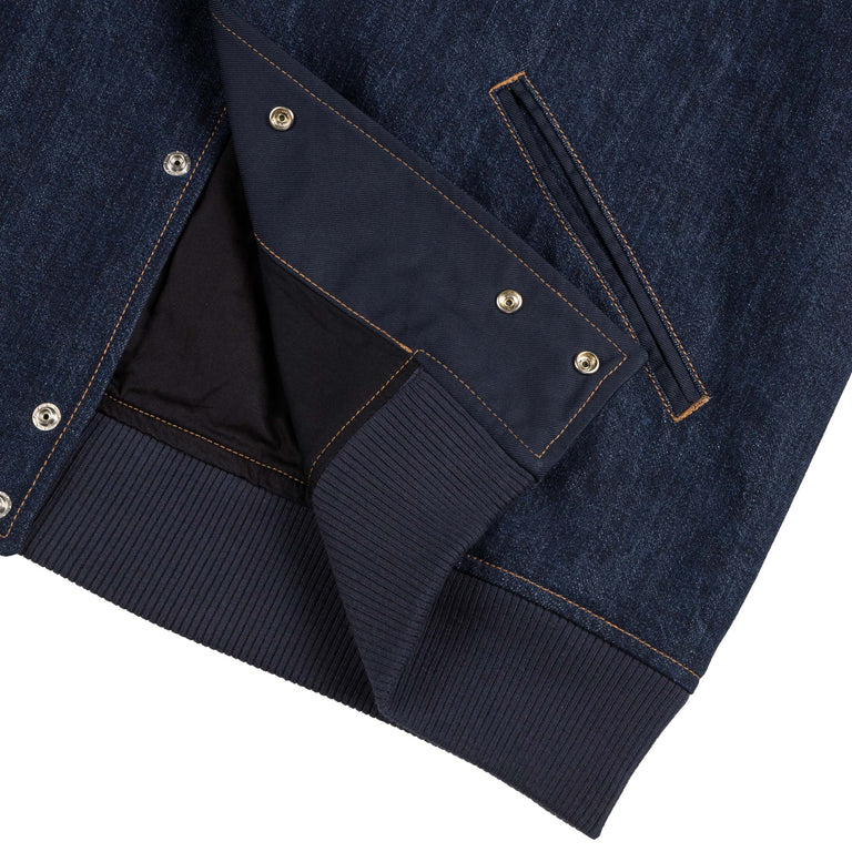 Wales Bonner Echo Denim Varsity Jacket