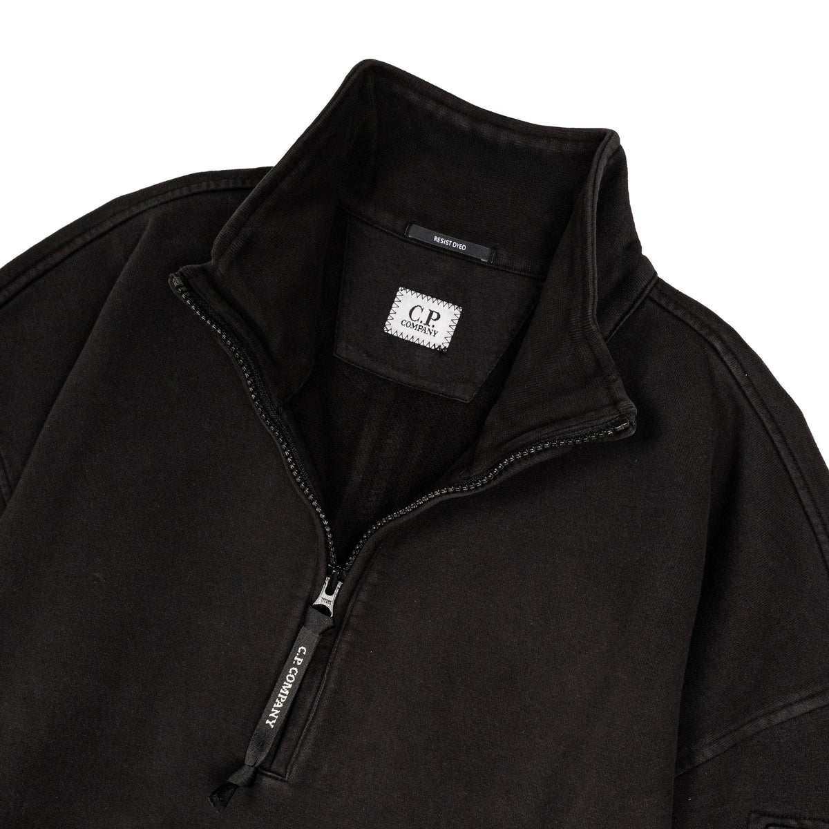 C.P. Company Brushed and Emerized Diagonal Fleece Mixed Boxy Half