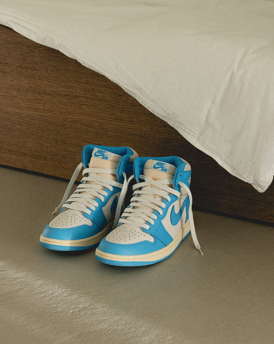 Air Jordan Retro High Og University Blue On Feet Nike Air Jordan