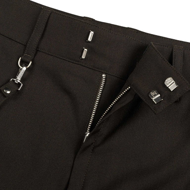 Courreges Light Twill Bootcut Pants (Chocolate)