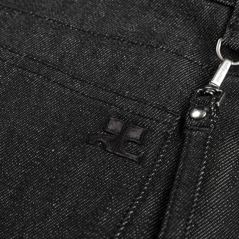 Courreges 2-Pocket Denim Pants (Black)