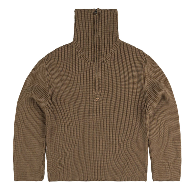 Courreges Ribbed Wool Trucker Sweater