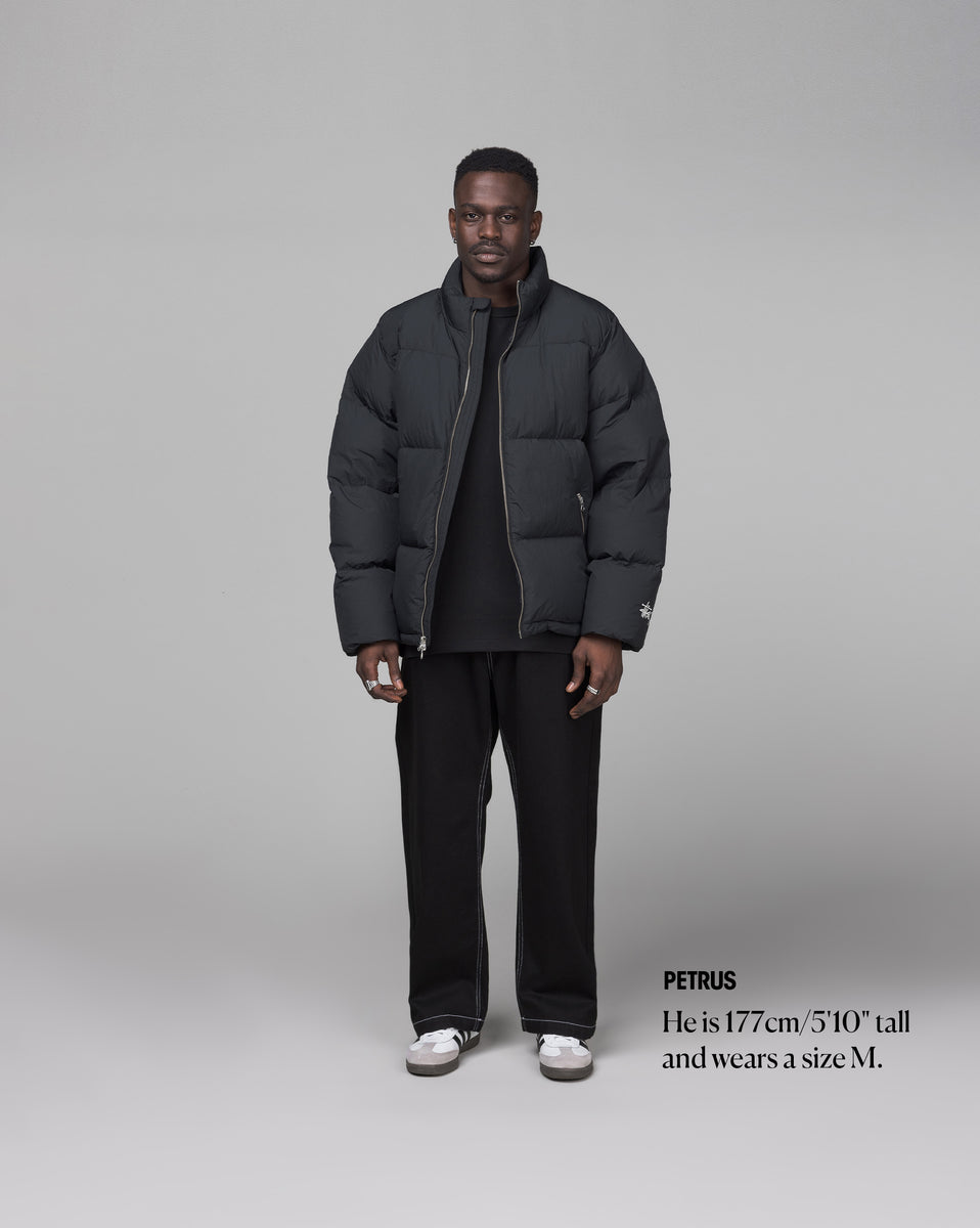 STUSSY DOWN PUFFER NYLON Unisex Black Jacket Size XL | eBay