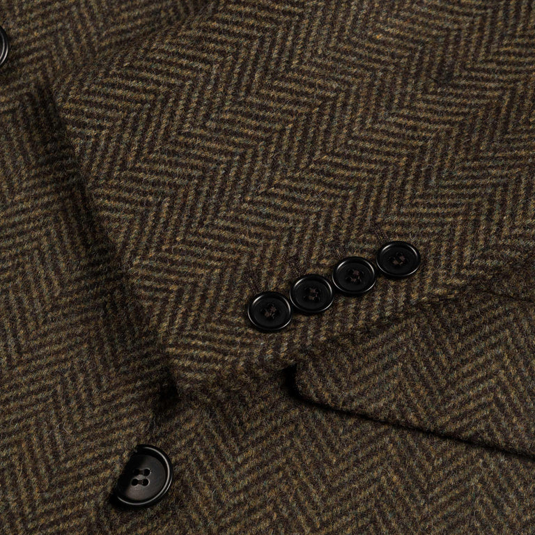 Sunflower DB Coat Herringbone (Green)
