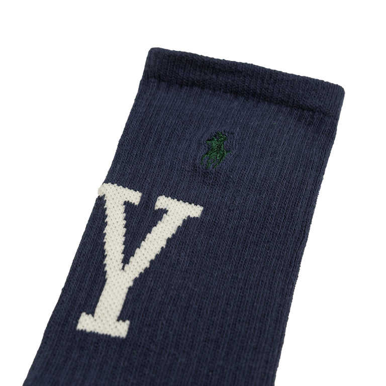 Polo Ralph Lauren Cotton-Blend *NY* Crew Sock 3-Pack (Green / Navy / Cream)
