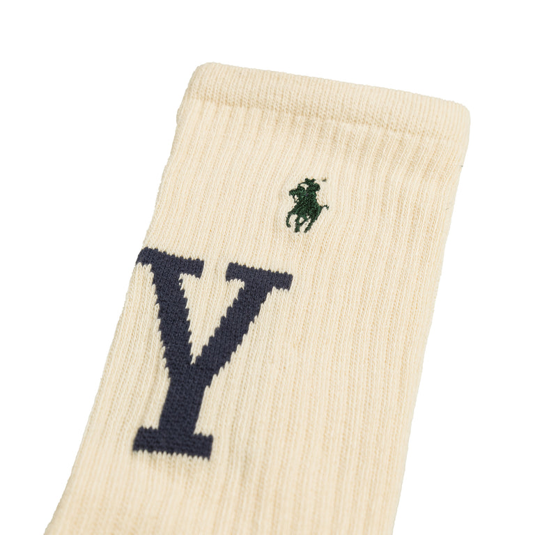 Polo Ralph Lauren Cotton-Blend *NY* Crew Sock 3-Pack (Green / Navy / Cream)