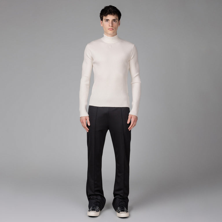Courreges Reedition Rib Knit Mockneck Sweater