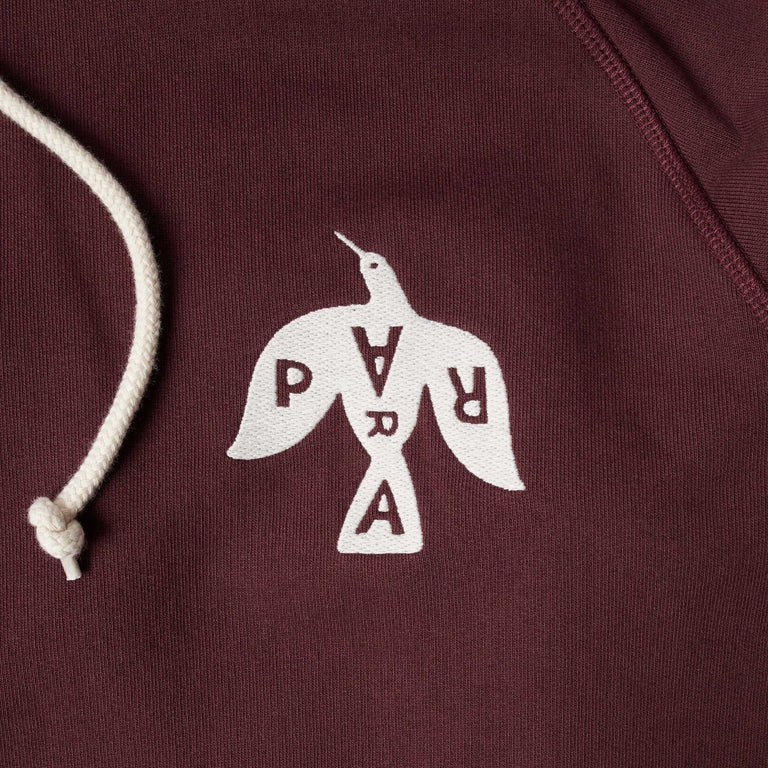 By Parra Crow Logo Hooded Sweatshirt (Dark Burgundy)