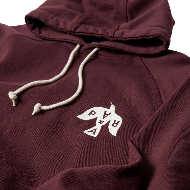 By Parra Crow Logo Hooded Sweatshirt (Dark Burgundy)