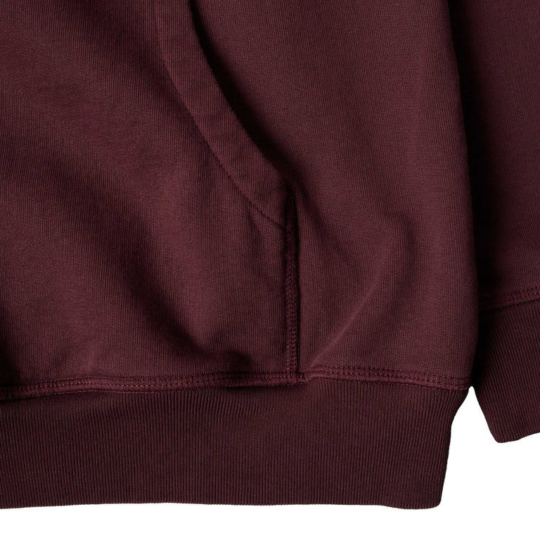By Parra Crow Logo Hooded Sweatshirt (Dark Burgundy)