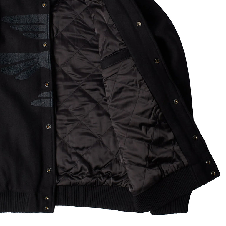 By Parra Not Movie Quality Varsity Jacket (Black)