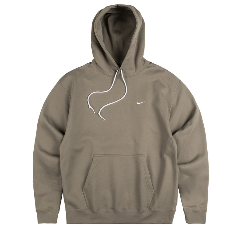 Nike Solo Swoosh Hoodie - S / Light Arny / White