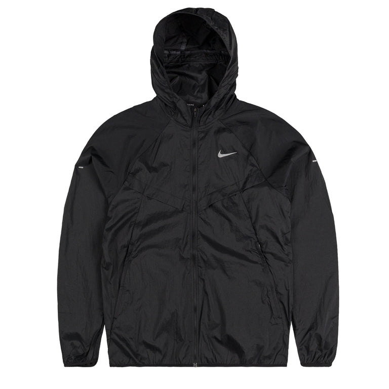 Nike Stride Repel UV Running Jacket - XL / Black / Black / Reflective Silver