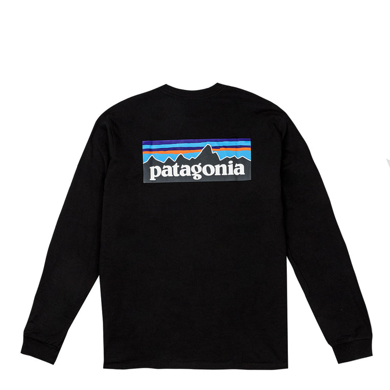 Patagonia L/S P-6 Logo Responsibili-Tee - M / Black