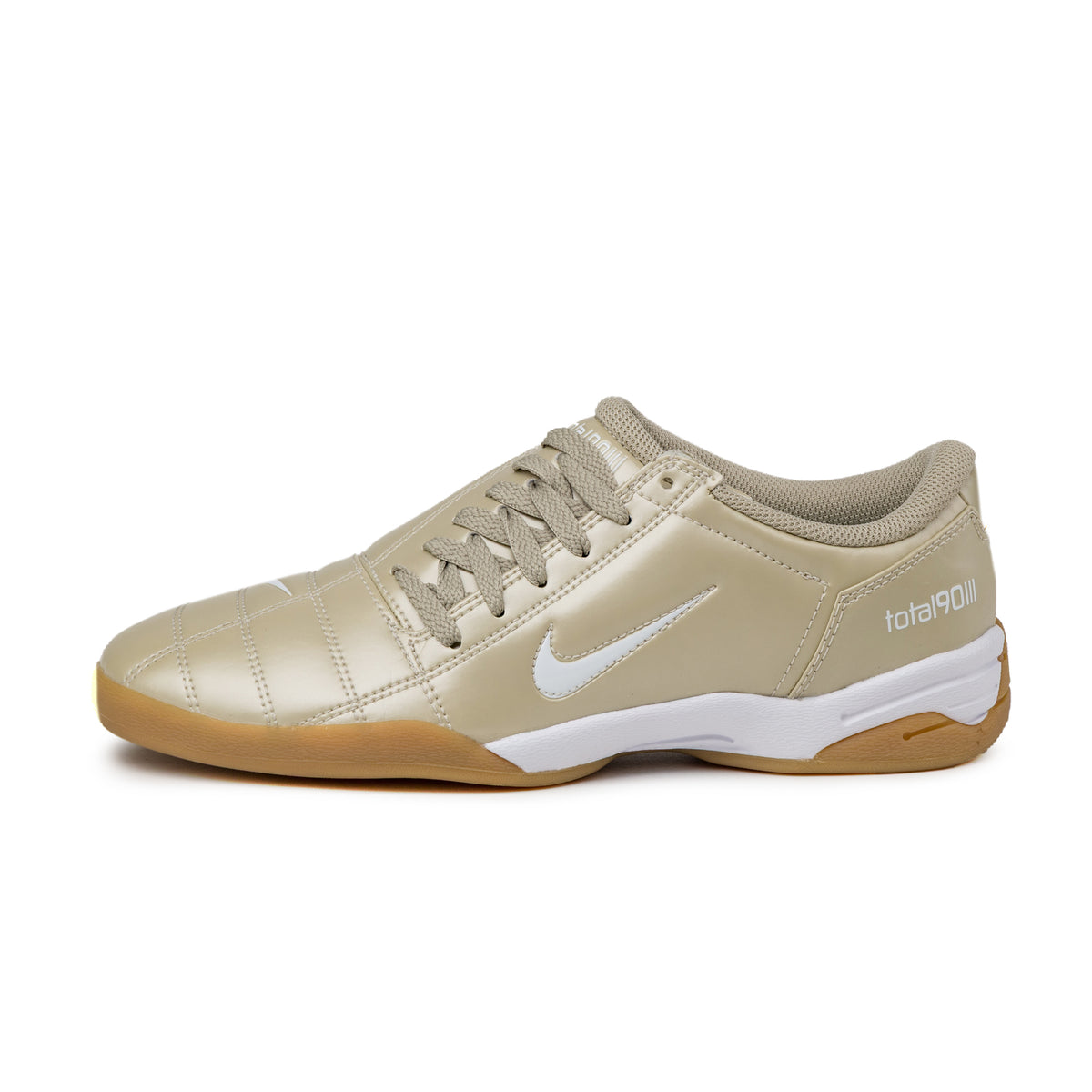 nike total 90 gold and white