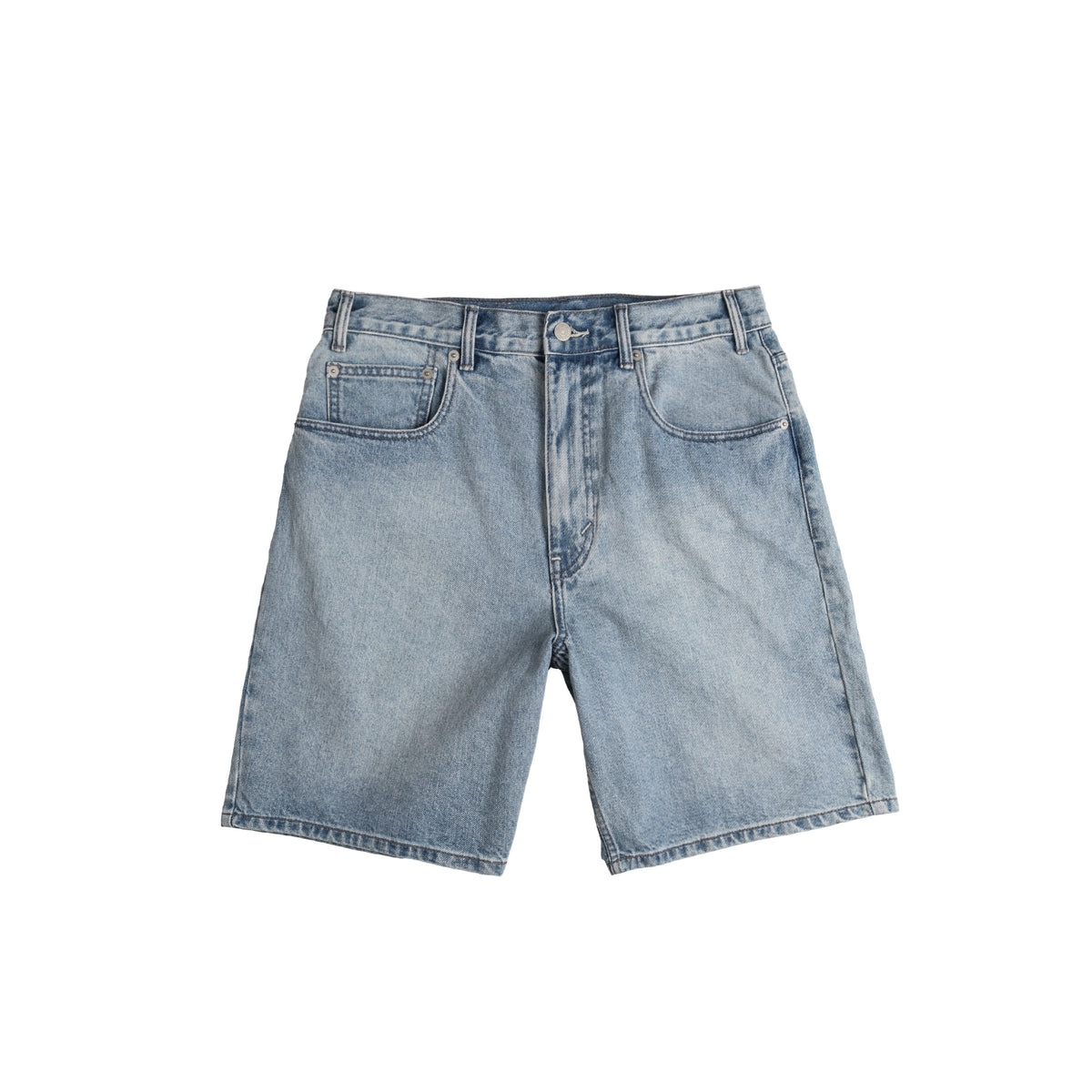 Washed denim shorts online