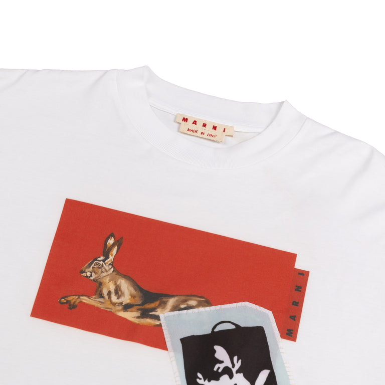 Marni Mixed Media Jersey T-Shirt