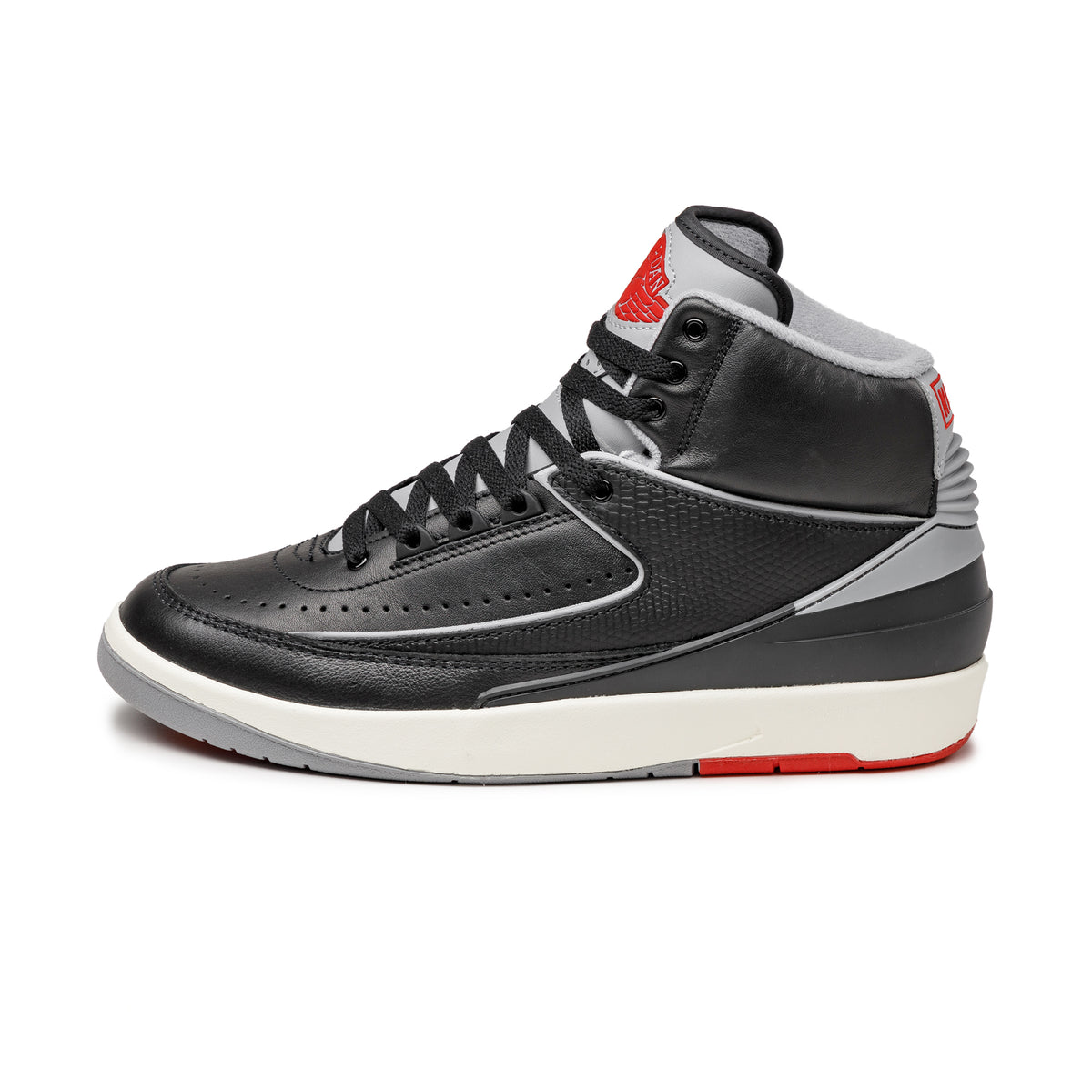 Nike Air Jordan 2 Retro *Black Cement* Black / Cement Grey / Fire Red / Sail