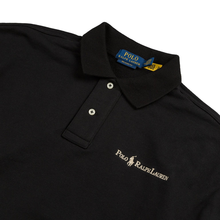 Polo Ralph Lauren Relaxed Fit Logo Collared Sweatshirt (Polo Black)