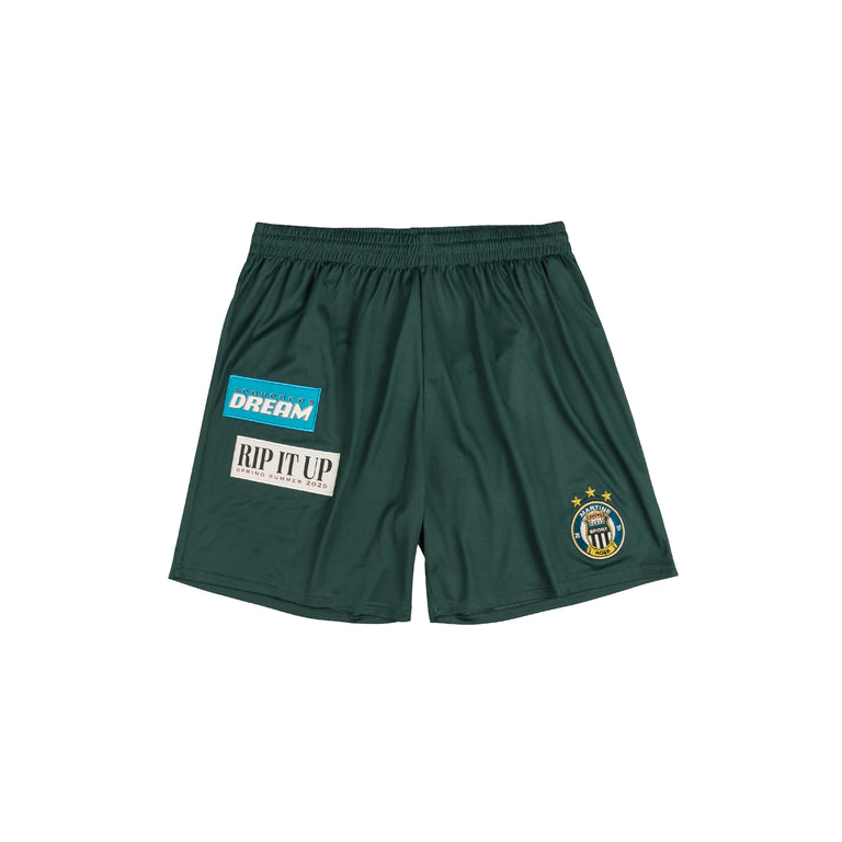 Martine Rose Patch Football Shorts - M / Blue Teal