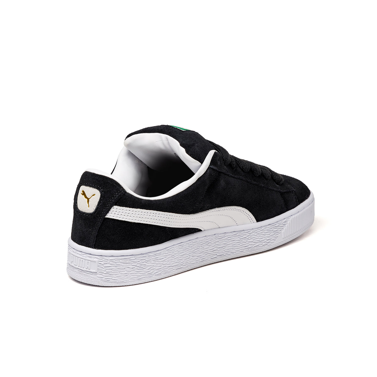 Puma black white suede sales