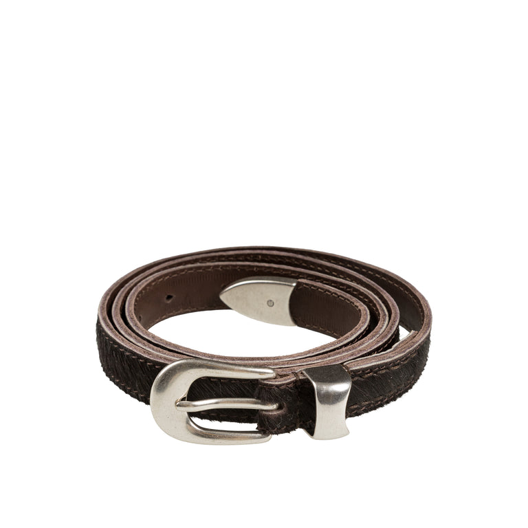 Our Legacy Belt 2 CM (Chocolate Hair On Hide)