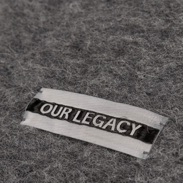 Our Legacy Estate Scarf (Phantom Fuzzy Alpaca) onmodel