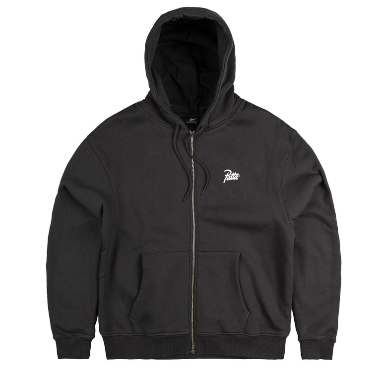 Patta Classic Zip-Up Hooded Sweater - L / Forged Iron