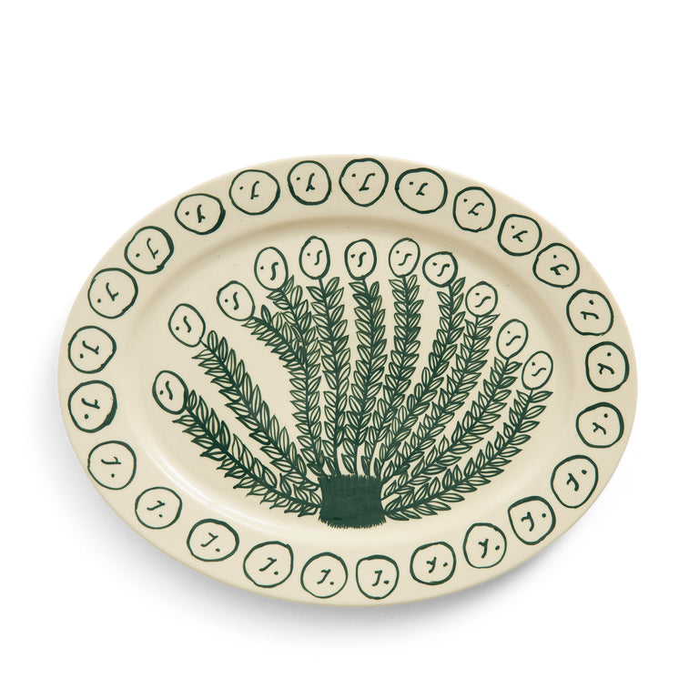 HAY La Pittura Oval Serving Platter 36,5cm (Olive Grove)