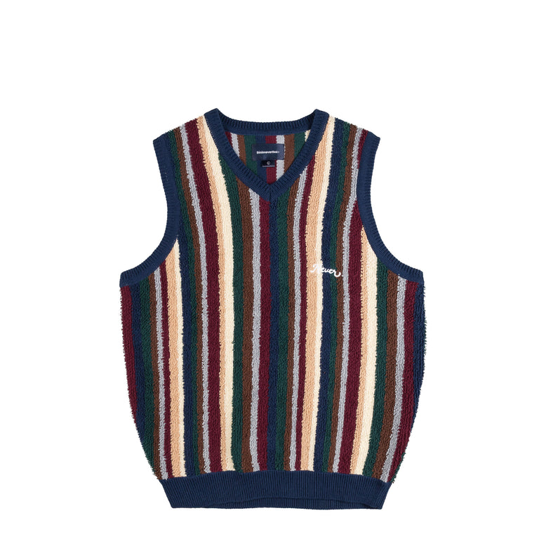 thisisneverthat Striped Knit Vest - M / Navy