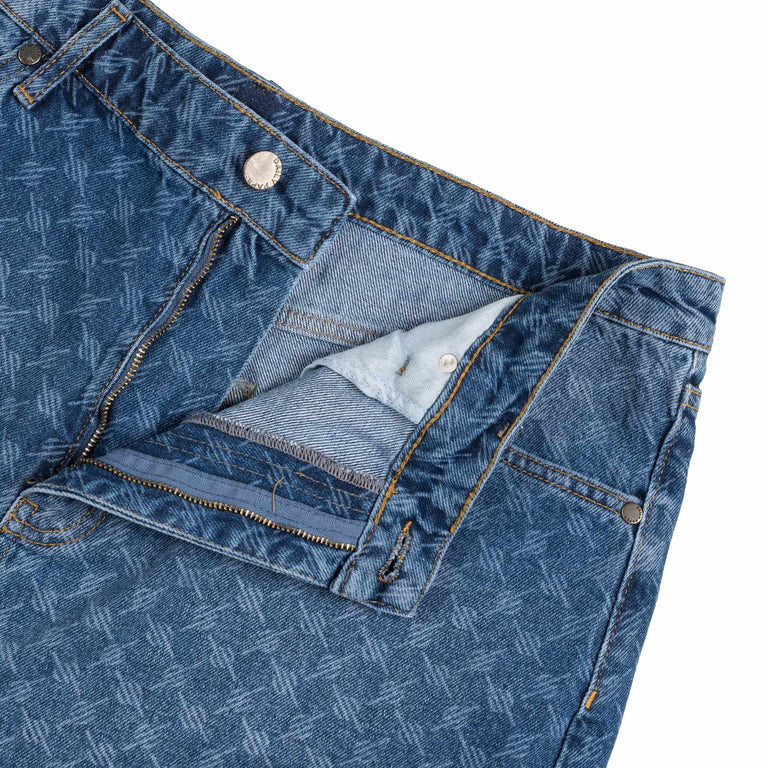 Daily Paper Monogram Denim Shorts