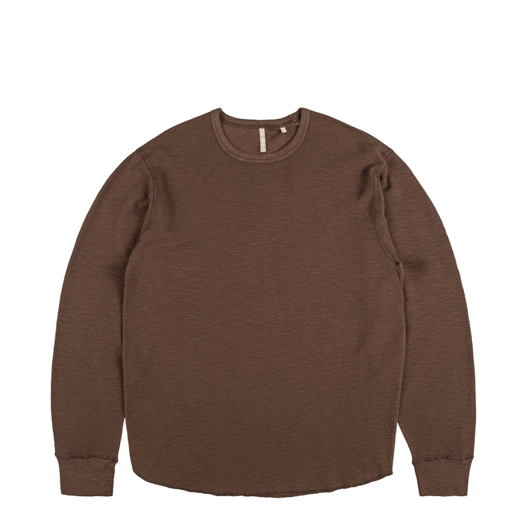 Sunflower Waffle Tee LS - S / Brown