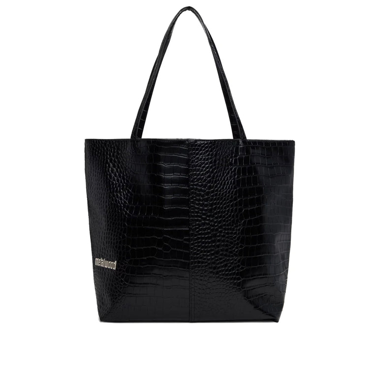 Metalwood Metal Logo Stud Croc Tote