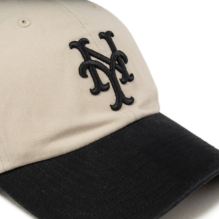 47 MLB New York Mets Two Tone *Clean Up* Cap w/ No Loop Label (Bone)