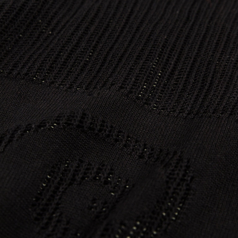 Brain Dead Mesh Knit Spiral Cardigan (Black)