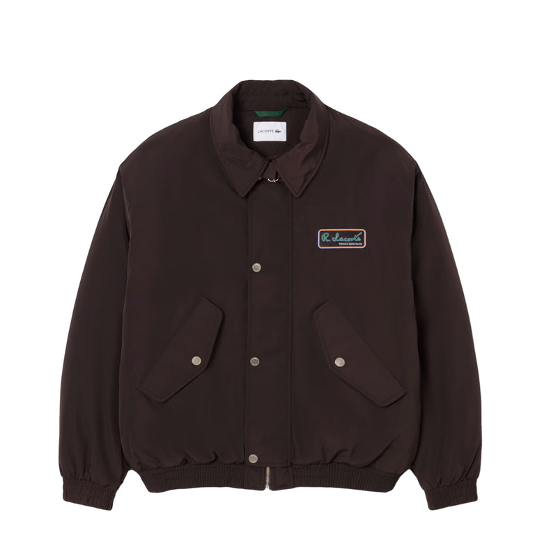 Lacoste Water-Repellent Aviator Badge Jacket (Brown)