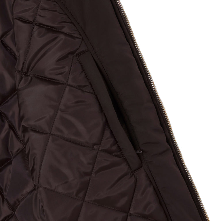 Lacoste Water-Repellent Aviator Badge Jacket (Brown)