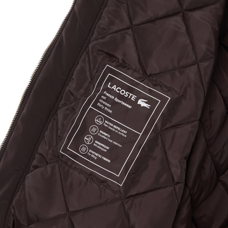 Lacoste Water-Repellent Aviator Badge Jacket (Brown)