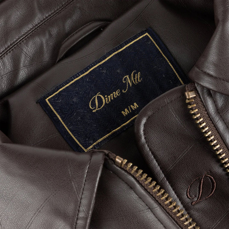 Dime Debossed Wavy Jacket (Brown)