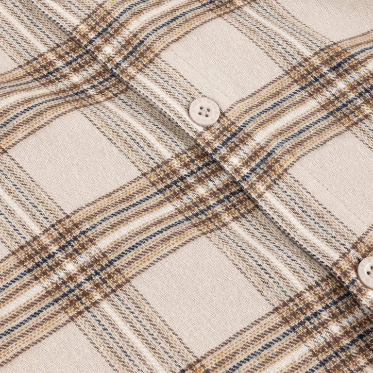 Dime Plaid Flannel Shirt (Beige)