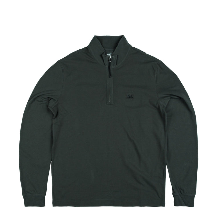 C.P. Company Stretch Piquet Polo Long Sleeve - M / Dark Shadow