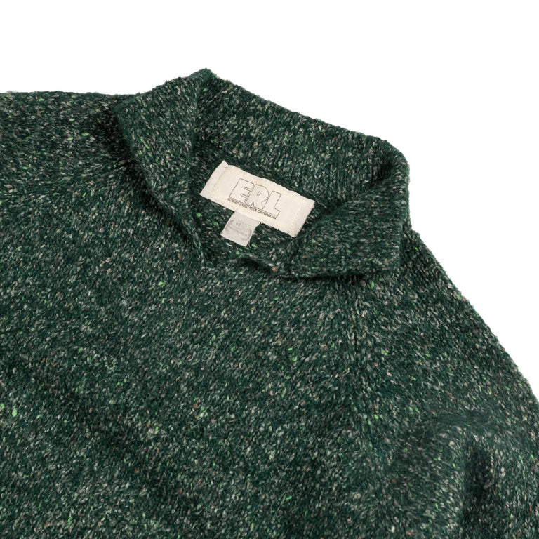 ERL Slit Neck Alpaca Sweater Knit (Dark Green)