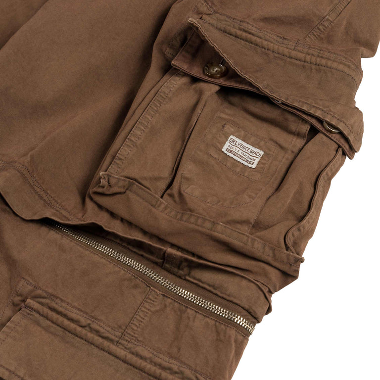 ERL Zip-Off Cargo Pants Woven (Brown)